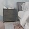 Flash Furniture Black/Gray 2 Drawer End Table Storage Organizer WX-5L200-BK-GR-GG - alternate 1
